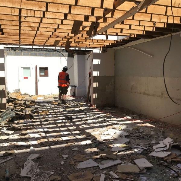 Non-fiction library room demolition 